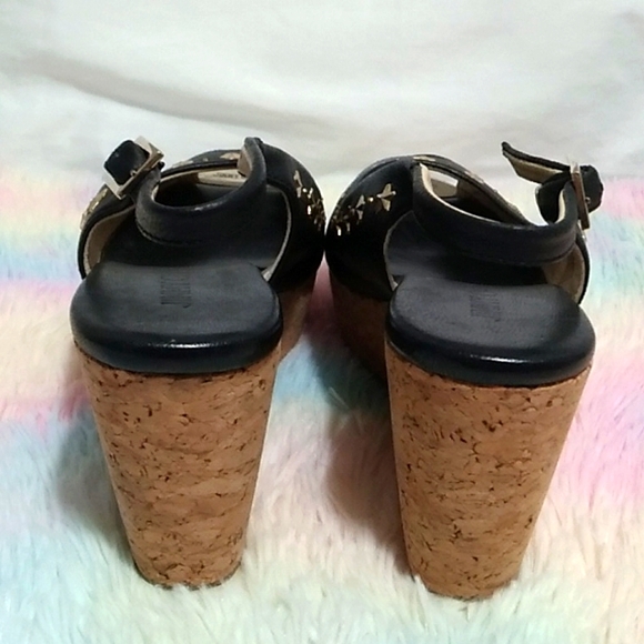 SALE! Authentic Jimmy Choo Star Studded Wedge Sandals Sz.7 or 37 Worn 1X - Picture 6 of 16